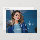 Minimalistisch modern afstuderen Foto Briefkaart (Voorkant / Achterkant)