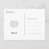 Minimalistisch modern afstuderen Foto Briefkaart (Achterkant)