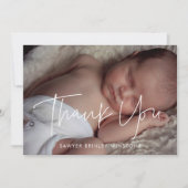 Minimalistisch modern Baby shower dank u uw kaart (Voorkant)
