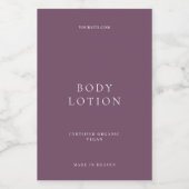 Minimalistisch modern badlichaam Beauty Paarse Voedselcontainer Etiket (Enkel label)