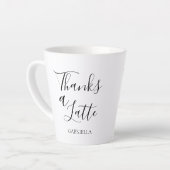 Minimalistisch modern Bedankt: zwart wit Latte Mok (Linkerhoek)