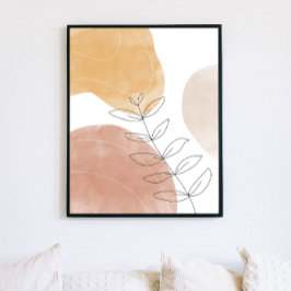 Minimalistisch modern Boho Abstract Art Print Post