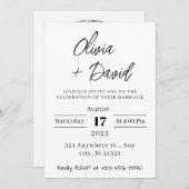 minimalistisch, Modern, Boho, Fotobruiloft Kaart (Voorkant / Achterkant)