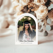 Minimalistisch modern boogfoto-Afstuderen Kaart