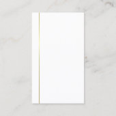 Minimalistisch modern Chic Gold White Plain Visitekaartje (Achterkant)