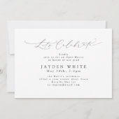 Minimalistisch Modern Chic Script 3 Foto-Afstudere Kaart (Achterkant)