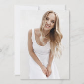 Minimalistisch Modern Chic Script Elegant Afstuder Kaart (Achterkant)