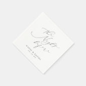 Minimalistisch modern chique script repetitie dine servet (Hoek)