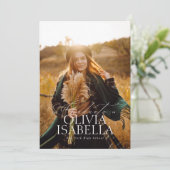 Minimalistisch Modern Classic Fotocollage Afstuder Kaart (Staand voorkant)