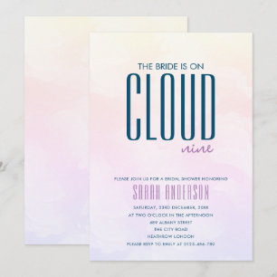 Minimalistisch Modern Cloud Nine Vrijgezellenfeest Kaart