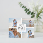 Minimalistisch Modern Collage 4 Aangepaste Foto's Briefkaart (Staand voorkant)
