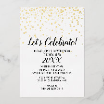 Minimalistisch modern Confetti nieuwjaarsgoud