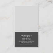 Minimalistisch modern Creative Grey Visitekaartje (Achterkant)