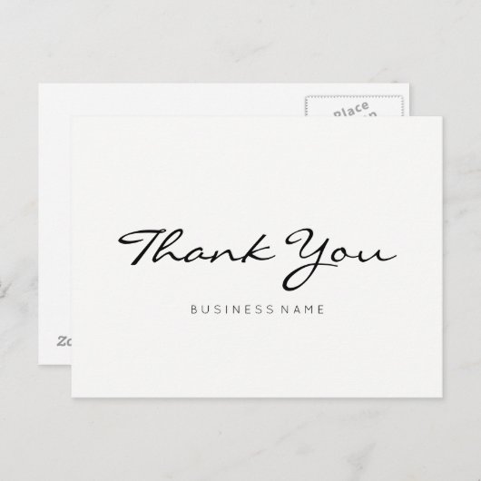 Minimalistisch modern dank u briefkaart (Voorkant / Achterkant)