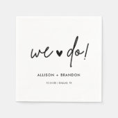 Minimalistisch modern dat we wedden servet (Voorkant)