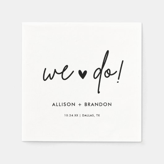 Minimalistisch modern dat we wedden servet (Voorkant)