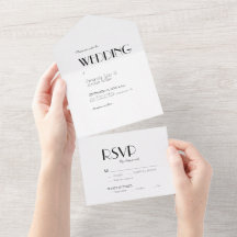 Minimalistisch modern deco-huwelijk