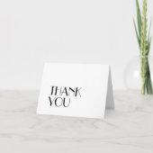 Minimalistisch modern deco-huwelijk bedankkaart (Voorkant)