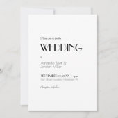 Minimalistisch modern deco-huwelijk kaart (Voorkant)