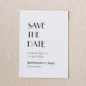 Minimalistisch modern deco-huwelijk save the date