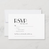 Minimalistisch modern deco-weddenschap met moderne RSVP kaartje (Voorkant)