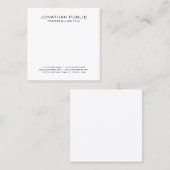 Minimalistisch modern design elegant Trendy Plain Vierkante Visitekaartje (Voorkant / Achterkant)