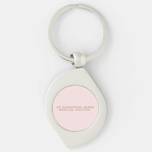 Minimalistisch Modern Doctor Professional Roze Sleutelhanger