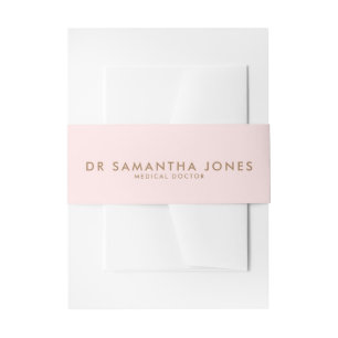 Minimalistisch Modern Doctor Professional Roze Uitnodigingen Wikkel