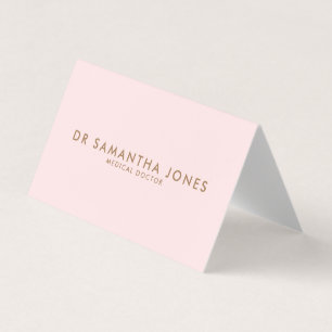 Minimalistisch Modern Doctor Professional Roze Visitekaartjes