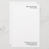 Minimalistisch Modern Eenvoudig Briefpapier (Voorkant / Achterkant)