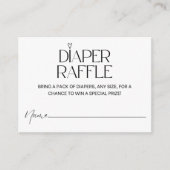 Minimalistisch Modern Eenvoudig Hart Luier Spel Informatiekaartje (Voorkant)