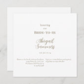 Minimalistisch Modern Eenvoudig Vierkant Vrijgezel Kaart (Voorkant / Achterkant)