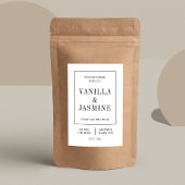 Minimalistisch Modern Eenvoudig Wax Smelt Productl Voedselcontainer Etiket