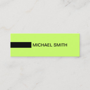 Minimalistisch modern Elegant Moon Green & Black Mini Visitekaartje
