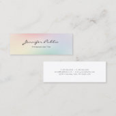 Minimalistisch modern, elegant professioneel kleur mini visitekaartje (Voorkant / Achterkant)