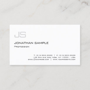 Minimalistisch modern elegant professioneel monogr visitekaartje