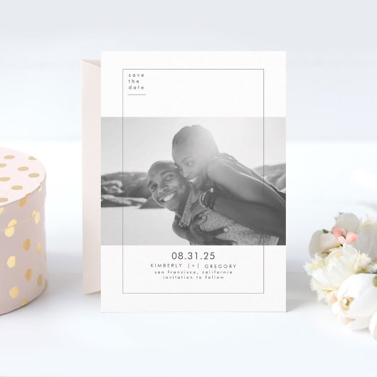 Minimalistisch Modern Elegant Save the Date Photo