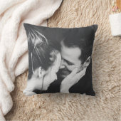 Minimalistisch modern ellegant Full Photo Wedding Kussen (Deken)