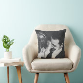 Minimalistisch modern ellegant Full Photo Wedding Kussen (Stoel)