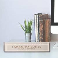 Minimalistisch Modern Executive Desk Naam Bord