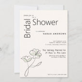 Minimalistisch Modern Floral Muted Sage en Buff Kaart (Voorkant)