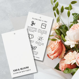 Minimalistisch Modern Flowers Care Bloemist Hang L Visitekaartje