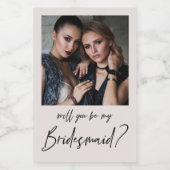 Minimalistisch modern fotobriefvormig voorstel wijn etiket (Enkel label)