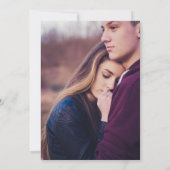 Minimalistisch modern fotohuwelijk kaart (Achterkant)