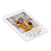 Minimalistisch modern fotohuwelijk sparen de datum magneet (Rechterzijde)