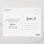 Minimalistisch modern fotojaar folie feestdagen briefkaart (Achterkant)