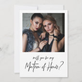 Minimalistisch modern fotomatron van het Honor-voo Kaart (Voorkant)