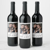 Minimalistisch modern fotomatron van het Honor-voo Wijn Etiket (Flessen)