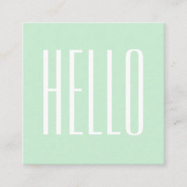 Minimalistisch modern, gedurfd hallo visitekaartje