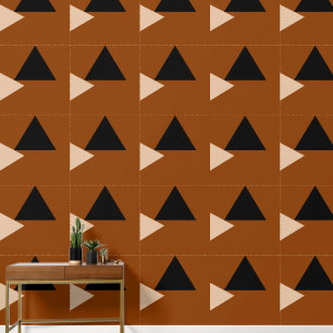 Minimalistisch modern gewaagd geometrisch verbrand behang